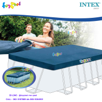 Intex ส่งฟรี ผ้าคลุมสระเฟรมพูลสี่เหลี่ยม 4x2 ม. รุ่น 28037