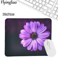 （A LOVABLE）ดอกไม้สีม่วง NordicMousepad ForLaptopDesk MatPad ข้อมือวางอยู่บนโต๊ะ MatDesk อุปกรณ์เสริม