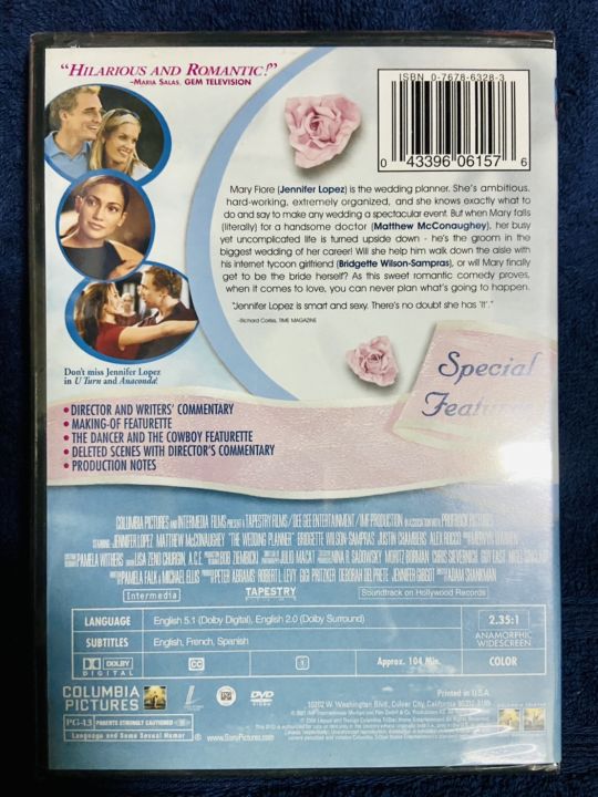 dvd-ใหม่-region-1-the-wedding-planner-จะปิ๊งมั้ย-ถ้าหัวใจผิดแผน-2001-ดีวีดี-หนังฝรั่ง-มือ1-โรแมนติก-รัก-หนังตลก-jennifer-lopez