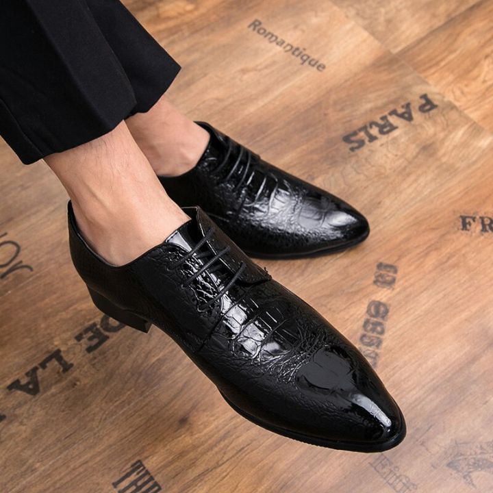 รองเท้าเสื้อผู้ชายหนังรองเท้าผูกเชือกอ็อกฟอร์ดสำหรับผู้ชาย-รองเท้าหนังผู้ชายรองเท้าส้นเตี้ยรองเท้างานแต่งงานรองเท้าทางการสำหรับงานแต่งงานสไตล์โบรกทำด้วยมือ