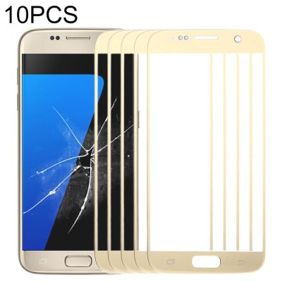 สำหรับ Samsung Galaxy S7 / G930 10ชิ้นหน้าจอด้านหน้าเลนส์กระจกด้านนอก