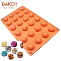 Baker Depot แม่พิมพ์ซิลิโคนสำหรับช็อกโกแลต Pastry Baking รอบบิสกิตเค้ก Bakeware เครื่องมือคุกกี้รูปแบบ Candy Gummy Fondant Mould