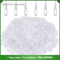 CREATIVE PAVILION 600Pcs พลาสติกทำจากพลาสติก คลิปจระเข้ รูปตัว U 1.50 "/38มม. คลิปเสื้อโปร่งใส ประณีตประณีตประณีต ทนทานต่อการใช้งาน คลิปพับได้ เสื้อผ้าสำหรับเด็ก