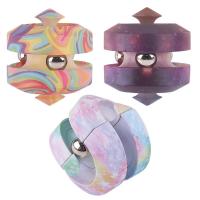 New Color Children Adult Fidget Sensory Fingertip Track Graffiti Gyro Ball Relieves Interest Pressure Marble Puzzle Roller Toy