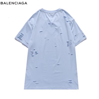 [ส่งของ]Balencxiaga เสื้อยืดลําลอง แขนสั้น พิมพ์ลายตัวอักษร สําหรับผู้ชาย