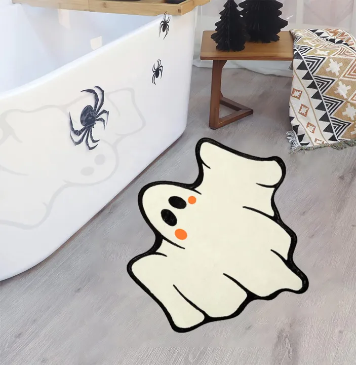 17x18-inch-bath-mat-white-ghost-bathroom-rugs-halloween-ghost-mats-ghost-shaped-bath-mat-halloween-ghost-mat-halloween-bathroom-rugs