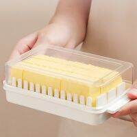 Butter Cutting Box with cutting shapeCheese trayButter Dish with Lidfresh-keeping storage boxWhite Cheese keeper6.5X3.7X2in