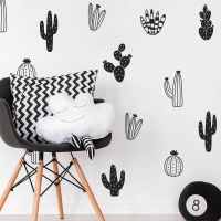 ▩✹┇ Cactus Wall Decals Woodland Tribal Cactus Wall Stickers for Kids Room Baby Nursery Decor Art Succulent and Cacti Wall Tattoo