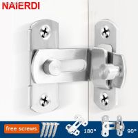 ♗ NAIERDI Stainless Steel 90/180 Degree Hasp Latches Sliding Door Chain Locks Security Hardware For Window Cabinet Hotel Home