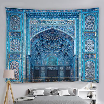 Islamic tapestry Moroccan Architecture Tapestry Wall Hanging Islamic Vintage Luxury Geometric Pattern Oriental decoration
