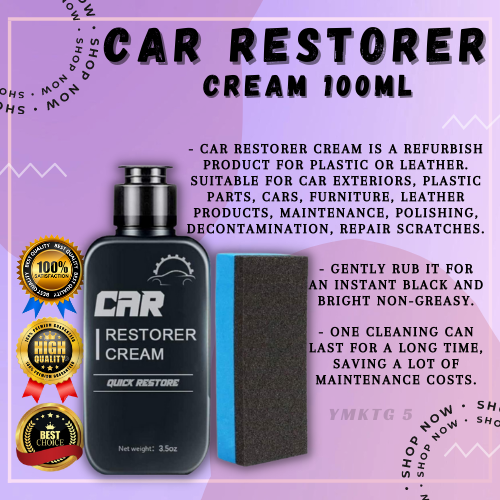 Best Seller CAR RESTORER CREAM 100ml Auto Leather & Plastic