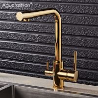 【hot】 Gold Faucets With Filtered Mounted Drinking Mixer Faucet Filter