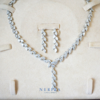 Neriza Jewelry/ชุดเครื่องประดับเจ้าสาวเกรดท๊อปงานจิวเวลรี่ประกายไฟเทียบเท่าเพชรแท้ จัดส่งฟรีพร้อมกล่องNSW088