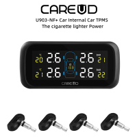 CAREUD U903-NF + จอแสดงผล LCD แบบไร้สายรถยนต์ TPMS ภายในรถยนต์ TPMS ระบบตรวจสอบความดันลมยางรถยนต์ TPMS