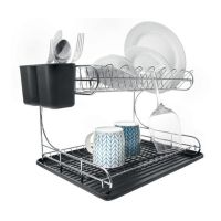 JA ชั้นวานจาน    ที่คว่ำแก้ว   ชาม ที่วางจาน ที่วางแก้ว   2 ชั้น 2 Tier Dish Rack Dish Drainer ทึ่คว่ำจาน ที่เก็บจาน