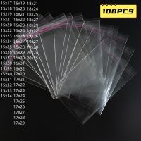 100pcs 15cm transparent self-sealing OPP bags self-adhesive cellophane bags packaging plastic bags for food candy gift packaging