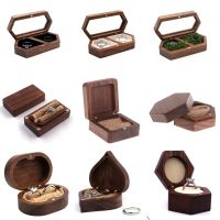 【hot】♛  Wood Jewelry Engagement Wedding Ceremony Storage Proposal Holder Rustic