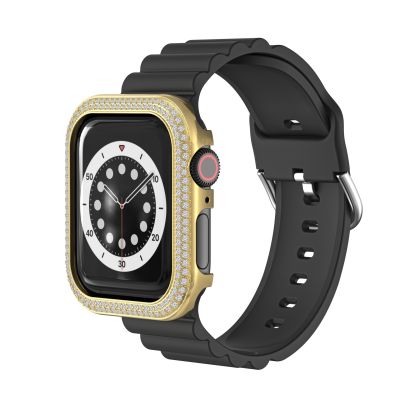 【Hot Sale】 Suitable for watch protective case applewatch765/se generation new double row diamond hollow protection