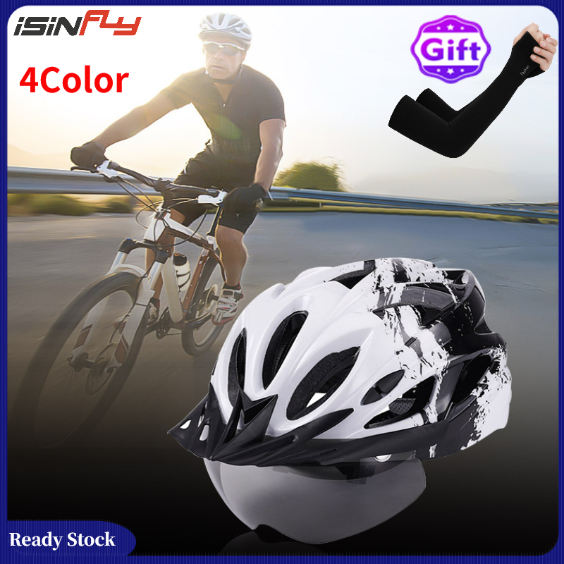 Cycling Helmet Magnetic Goggles Pro Racing Men Women MTB Bike Bicycle Ciclismo 