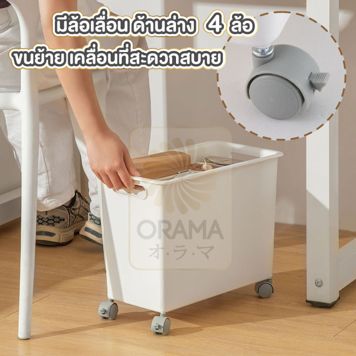 orama-กล่องเก็บของ-ที่ใส่หนังสือใต้โต๊ะ-กล่องจัดระเบียบ-ctn312-กล่องเก็บหนังสือ-กล่องใส่หนังสือ-มีล้อเคลื่อนย้าย-สามารถวางซ้อนกันได้-2ทรง