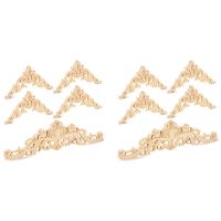 10X Wood Appliques Onlays Decorative Wood Appliques DIY Wood Appliques for Mirror Bed Door Cabinet Wardrobe Furniture