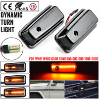 2Pcs แบบไดนามิก LED Side Marker ไฟเลี้ยว Repeater โคมไฟสำหรับ Benz G Class W463 W461 G500 G550 G55 G65 1986-2002