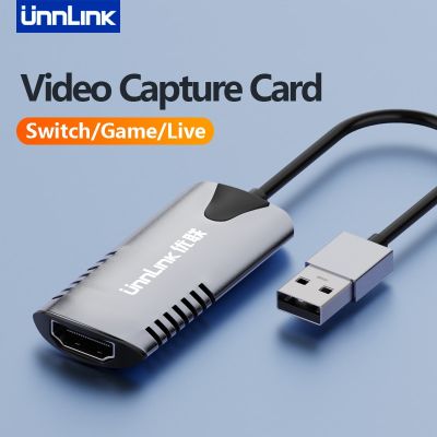 UNNLINK การ์ดบันทึกวิดีโอ4K 60Hz USB 3.0 HDMI บันทึกเกม Graer สำหรับ PS4/3กล้องวิดีโอสวิตช์ถ่ายทอดสดกล้องออกอากาศ