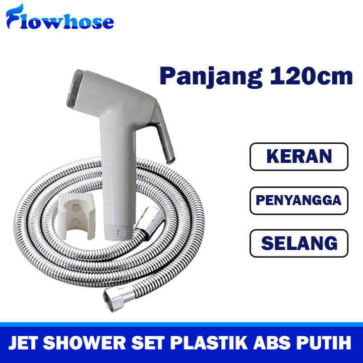 JET SHOWER KAMAR MANDI BIDET PUTIH / JET SHOWER MANDI UKURAN 120CM