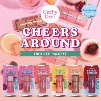 Cathy Doll Cheers Around Trio Eye Palette 2g. เชียร์ อะราวด์ ทรีโอ อายแชโดว์ พาเลท ทาตา มี 6 เฉดสี Eyeshadow