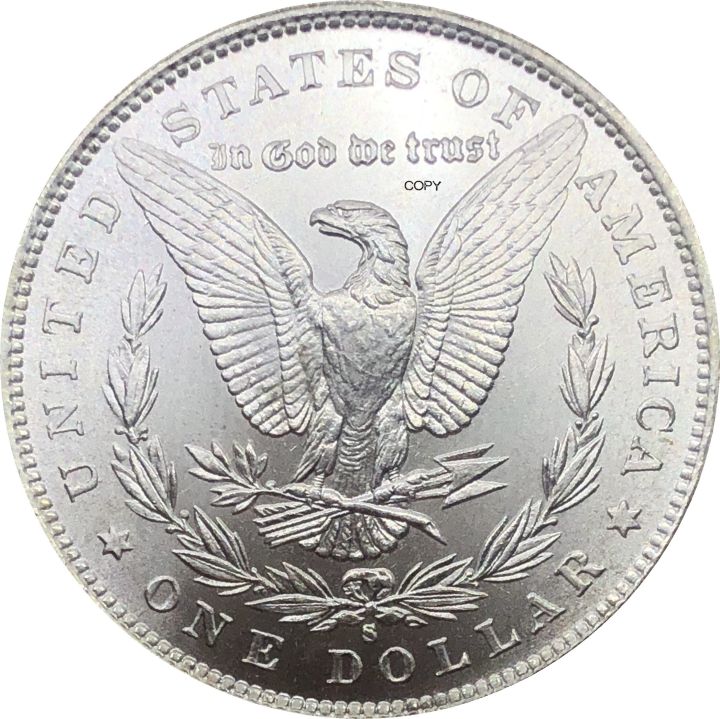 มอร์แกน1899ของเราหนึ่งดอลลาร์เหรียญลิเบอร์ตี้คิวโปรนิกเกิลชุบเงินแท้จากโรงงานโดยตรง