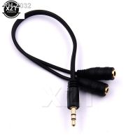 Audio Y Splitter 3.5mm Extension Cable Audio Stereo 3.5mm Male to 2 Port 3.5mm Female Microphone Splitter Gold Plated Adapter