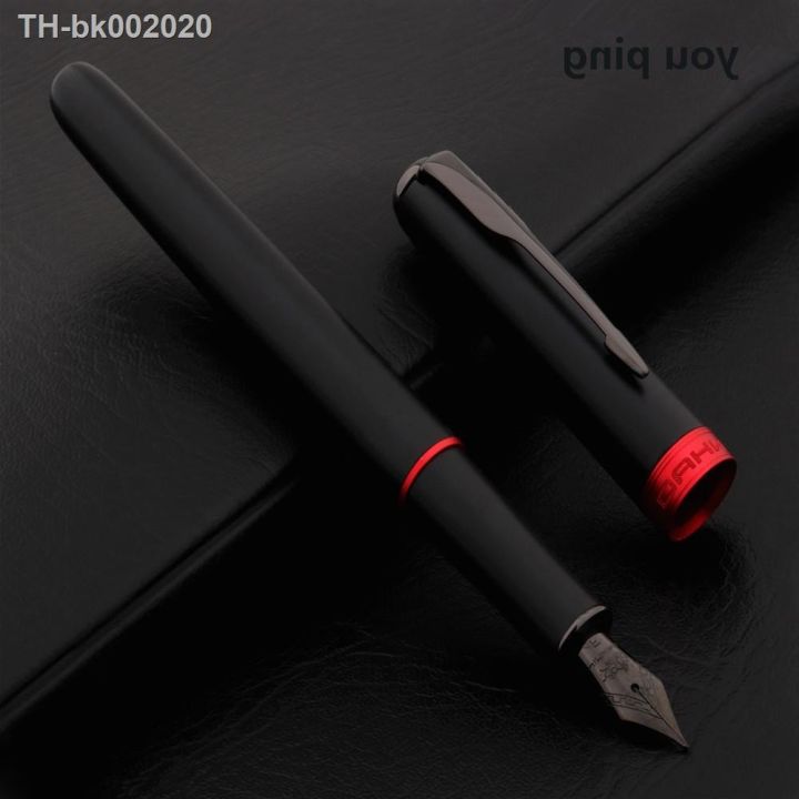 luxury-quality-jinhao-75-metal-black-red-fountain-pen-financial-office-student-school-stationery-supplies-ink-pens