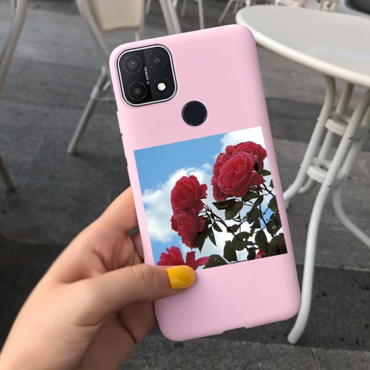 เคสโทรศัพท์-oppo-a15s-2021สีดำดอกทานตะวันสีเหลืองนุ่มเคสทีพียู-oppo-a15s-2021