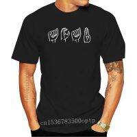 Fashion 100% cotton O-neck Mens T-shirting Top A.C.A.B T-Shirt In International Sign Language  YJK2