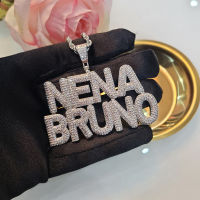 Bubble Letter Custom Name Necklaces Personalized Word Pendants Hip Hop Jewelry Drop Shipping Factory Directly