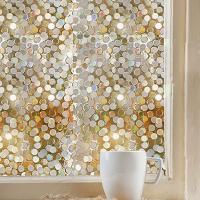 100*45cm Glitter Dots Wall Stickers Sequins Bedroom Shading Grids Window Sticker 3D Opaque Safe Toilet Glass Film Home