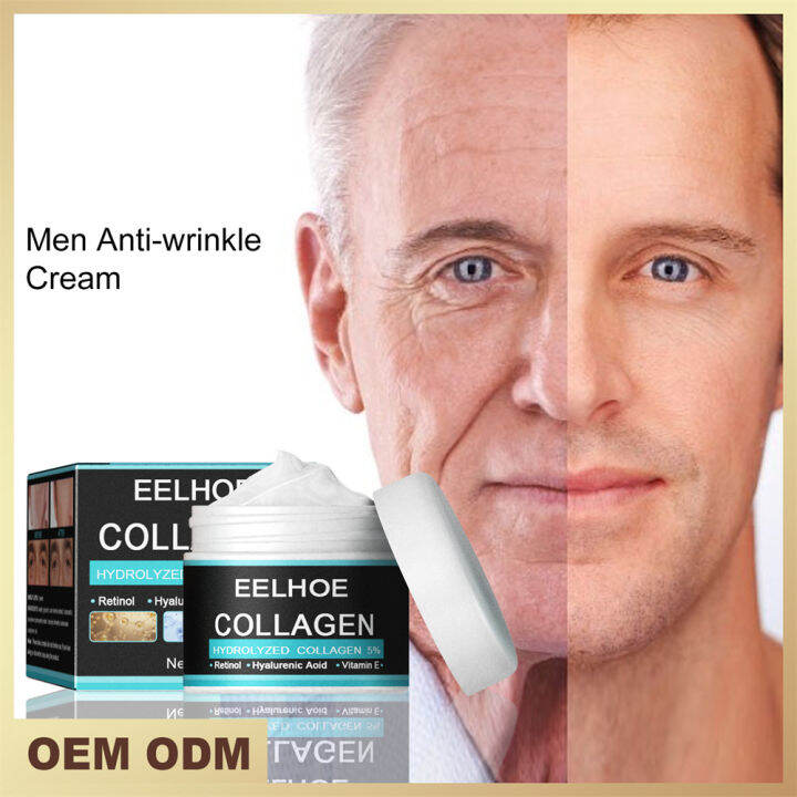 EELHOE Men's Face Anti Wrinkle Cream Collagen Retinol Hyaluronic Acid