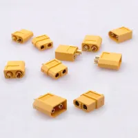 10PCS Mountable XT60 Male Plug Connector Model Aircraft Power Battery Plug Fixed Version Female XT60E