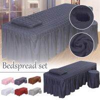 【hot】！ Bed Sheet Thick Quilting Mattress Brief Skirt Bedspread With Face Hole Massage Cover