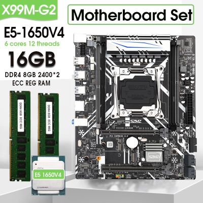 SZMZ X99 Motherboard Kit Xeon E5 1650 V4 LGA2011-3 CPU 16GB 2400mhz（2*8G) Ram ddr4 RECC Memory Nvme Combination