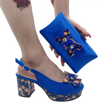 Fashion Style Ladies Shoe With Matching Bag Set Nigerian Shoes And