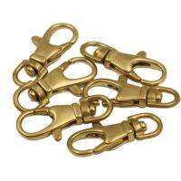 ⊙△ Small D Ring Solid Brass Snap Hook Swivel Eye Trigger Clip Lobster Claw Clasps For Leather Craft Belt Keychain Trmit Accessories