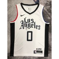 Hot 【hot pressed】nba jersey Los Angeles Clippers No.0 Westbrook white latin basketball jersey