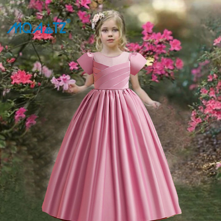UK Flower Girl Dress Princess Formal Party Ball Gown Wedding Bridesmaid Age  4-14