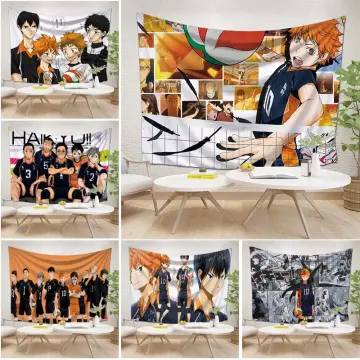  Haikyuu Merch Poster Karasuno High School Flag Anime