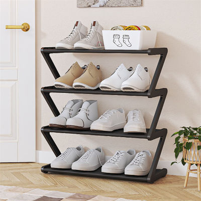 Removable Assembly Storage Shelf Dormitory Shoe Cabinet Multifunctional For Home Z-Shaped