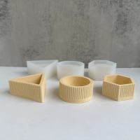 Stripe Clay Mold Triangle Clay Mold Hexagon Clay Mold Candle Pot Mold DIY Clay Mold Storage Box Mold