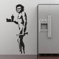 【Online】 Alphaprint Banksy อาหารจานด่วน Caveman ศิลปะกราฟฟิตี้บนผนังสติกเกอร์รูปลอกบ้านการตกแต่ง DIY สติ๊กเกอร์ตกแต่งผนังสติกเกอร์อุปกรณ์ตกแต่งห้องนอน3