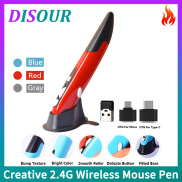 DISOUR 2.4G Wireless Mouse Pen Personality Creative Vertical Pen