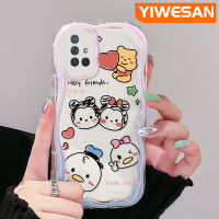 YIWESAN เคสปลอกสำหรับ Samsung Galaxy A72 4G A72 5G,เคส A71ลายการ์ตูนดิสนีย์เนื้อครีมกรอบคลื่นนุ่มกันกระแทกแบบใสเคสมือถือโปร่งใสลายกล้องถ่ายรูปที่สร้างสรรค์เคสป้องกันซิลิกาเจล